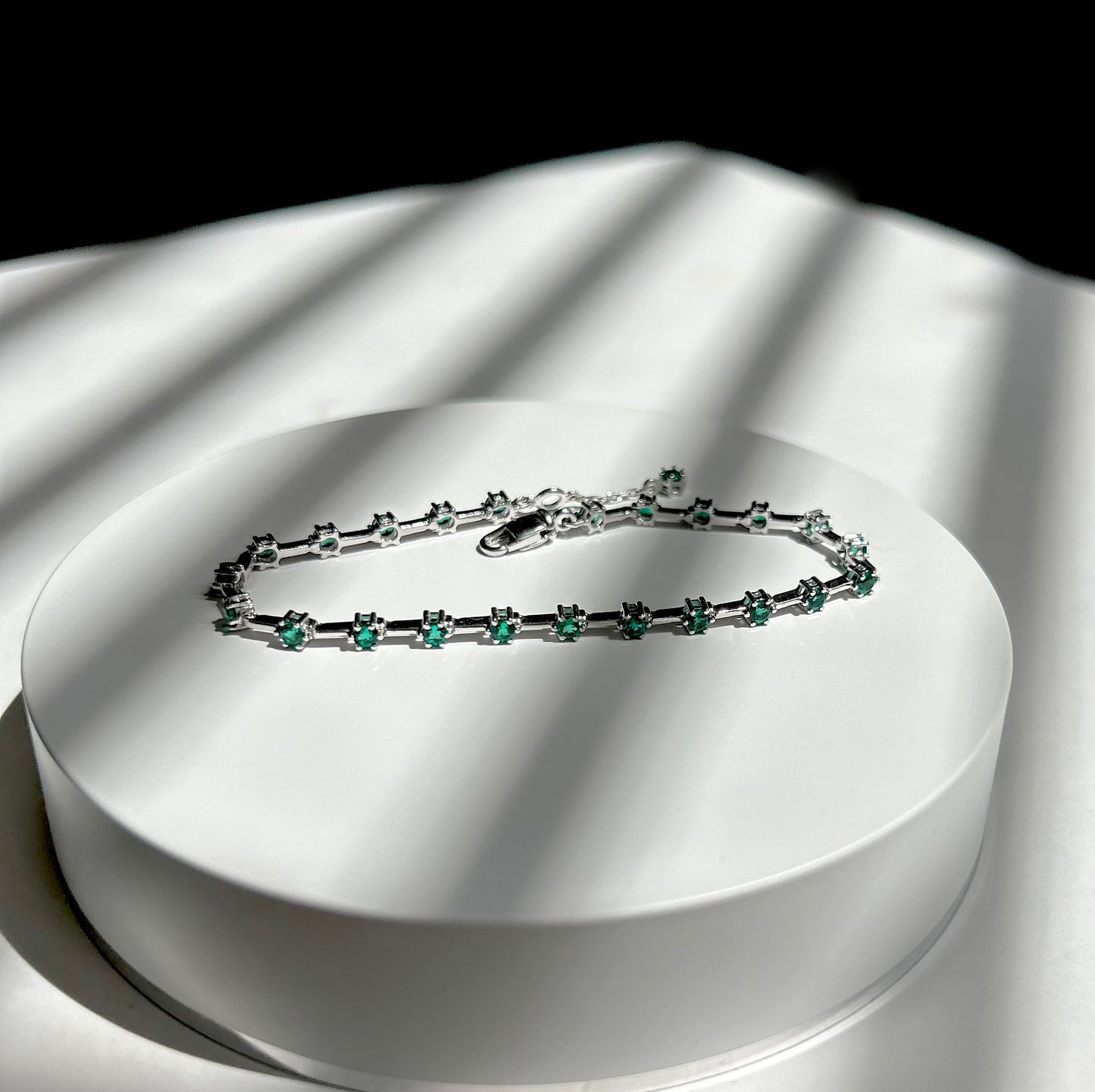 Diana Spaced Emerald Bracelet