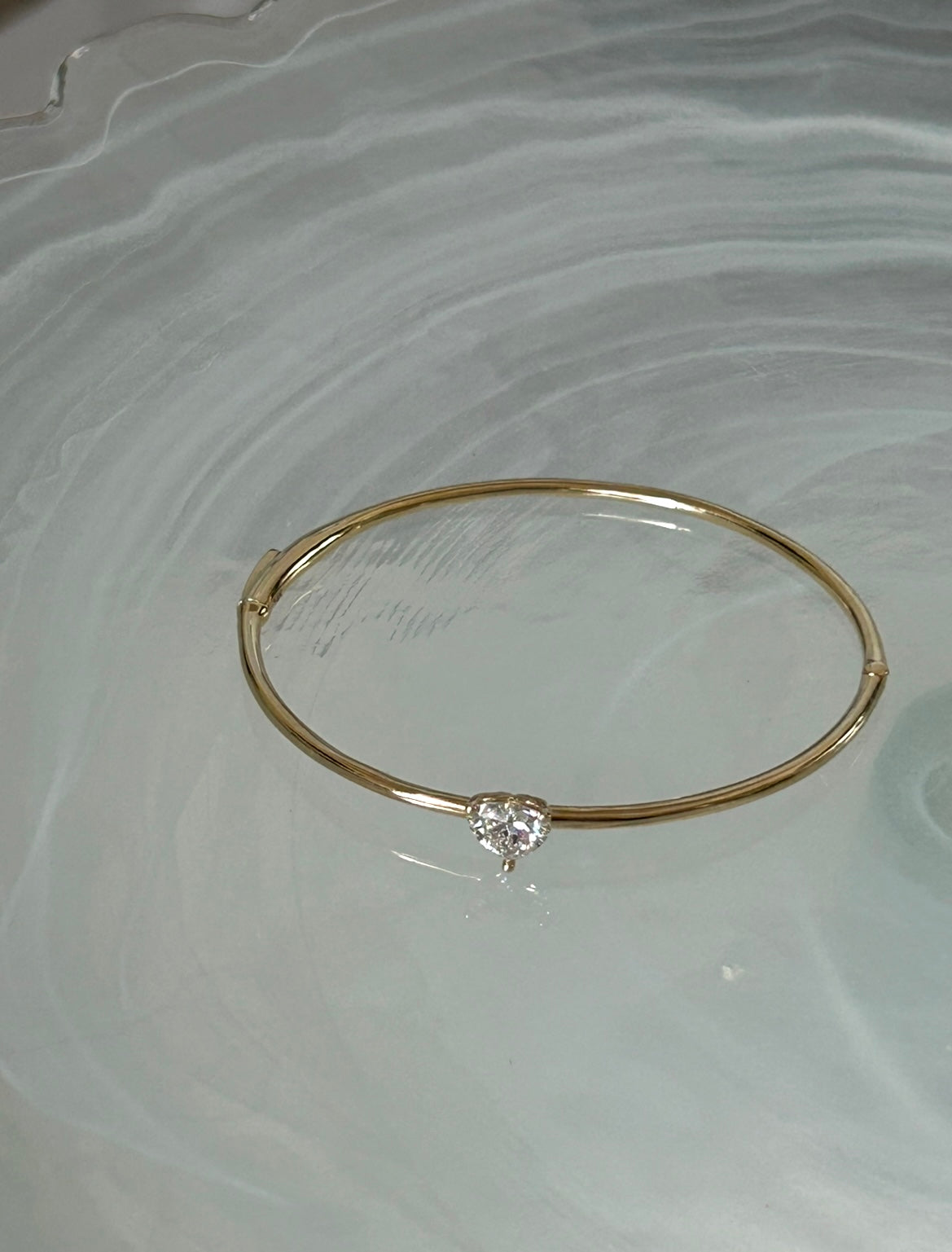 1ct Heart Cut Ldaimond Bangle