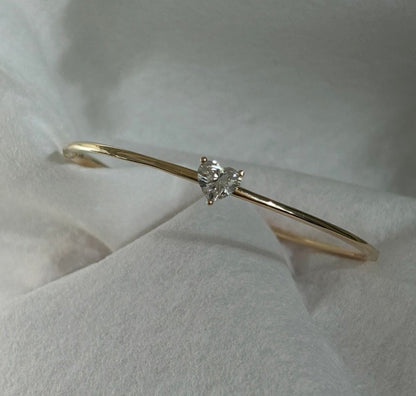 1ct Heart Cut Ldaimond Bangle